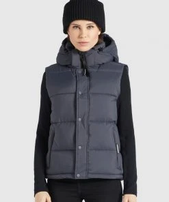 Khujo MARGARIDA MATT - Chaleco - Grau, Mujer