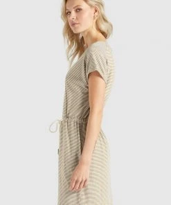 Khujo ANNEMARIE - Vestido Ligero - Weiß-ocker Gestreift, Mujer 3 Khujo ANNEMARIE - Vestido Ligero - Weiß-ocker Gestreift, Mujer -Ofertas KHUJO Tienda 5d0d233af956417cbd7b1019d51c3ccf