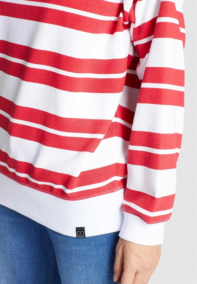 Khujo APONA - Sudadera - Rot-weiß Gestreift, Mujer 6 Khujo APONA - Sudadera - Rot-weiß Gestreift, Mujer - Imagen 6