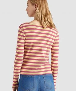 Khujo SICHUAN - Camiseta De Manga Larga - Rosa-ocker Gestreift, Mujer 2 Khujo SICHUAN - Camiseta De Manga Larga - Rosa-ocker Gestreift, Mujer -Ofertas KHUJO Tienda 5ef51dd5c6064254ba4de8a13b484f81