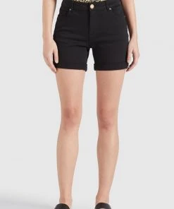Khujo RIVEN - Shorts Vaqueros - Schwarz, Mujer