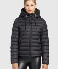 Khujo LOVINA2 SHINE - Chaqueta Fina - Schwarz, Mujer