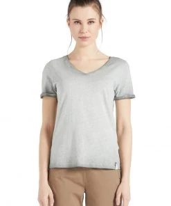 Khujo BARU - Camiseta Básica - Grau, Mujer