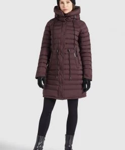 Khujo NIANA MATT - Abrigo De Invierno - Weinrot, Mujer