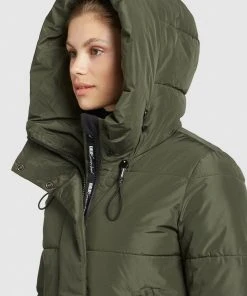 Khujo SOULANI - Abrigo De Invierno - Dunkeloliv, Mujer -Ofertas KHUJO Tienda 67e4cccbc49e42b099e34bc5d2701fe9