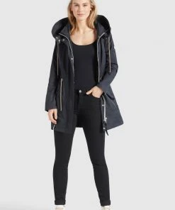 Khujo ONDA - Parka - Dunkelgrau, Mujer -Ofertas KHUJO Tienda 6db33eb9047e41b69dd25b4e623db219