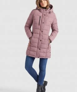 Khujo DELINAS - Abrigo De Invierno - Beige-rosa, Mujer -Ofertas KHUJO Tienda 6ee97c0bb00342c796acfe6097a23797
