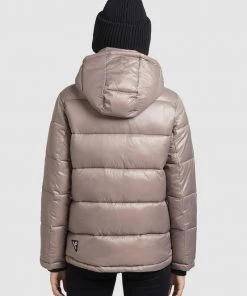 Khujo GERDA SHINY - Abrigo De Invierno - Taupe Glänzend, Mujer -Ofertas KHUJO Tienda 6fd4465637d14682adb2932727236ab1