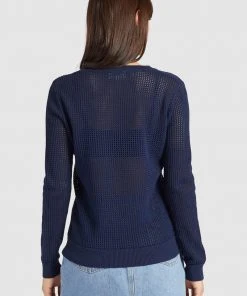 Khujo COSIMA - Jersey De Punto - Dark Blue, Mujer -Ofertas KHUJO Tienda 7111b6126fa54c6794800b93f4073c26