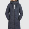 Khujo ARIBAY PEACHED - Abrigo De Invierno - Dunkelblau, Mujer