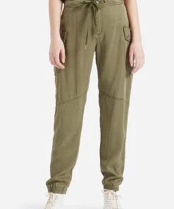 Khujo JOSLIN - Pantalones Cargo - Khaki Gewaschen, Mujer -Ofertas KHUJO Tienda 764d89b875004dd1a8b93301d986e11d