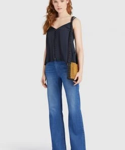 Khujo SUGAR - Blusa - Dark Blue, Mujer -Ofertas KHUJO Tienda 772c5825dc444e369741eedf0c556c9c