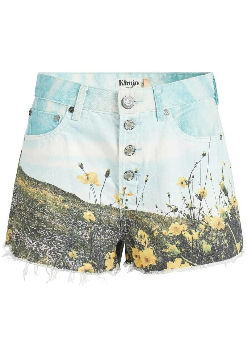 Khujo ANOUK - Shorts Vaqueros - Blau Weiß Gemustert, Mujer 7 Khujo ANOUK - Shorts Vaqueros - Blau Weiß Gemustert, Mujer - Imagen 7