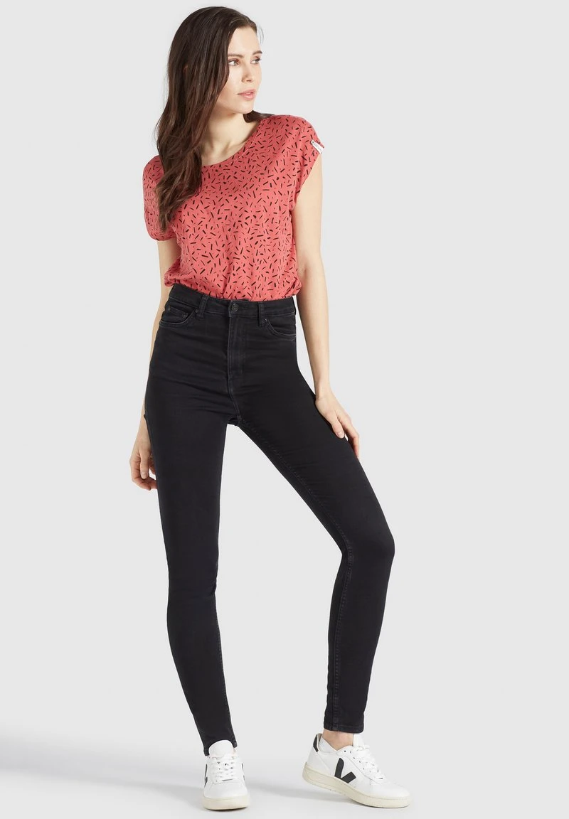 TALAJA - Camiseta estampada - rosa-schwarz gemustert Khujo TALAJA - Camiseta Estampada - Rosa-schwarz Gemustert, Mujer -Ofertas KHUJO Tienda 7d6829300a7e41589b8b70dc766e3260