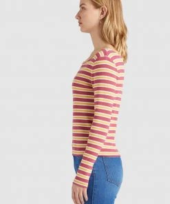 Khujo SICHUAN - Camiseta De Manga Larga - Rosa-ocker Gestreift, Mujer 3 Khujo SICHUAN - Camiseta De Manga Larga - Rosa-ocker Gestreift, Mujer -Ofertas KHUJO Tienda 7e8562096fbe4aeb98f2c38cb999421a