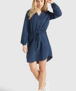 Khujo SORELTA - Vestido Informal - Dunkelblau, Mujer -Ofertas KHUJO Tienda 7f8ae5f33d0340b4b917986a846072af