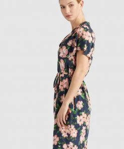 Khujo ELIZAVETA - Vestido Camisero - Xb8 Rose Hawaiian Floral Aop, Mujer -Ofertas KHUJO Tienda 82ee8ee3d65148e7a17edb69e494428a