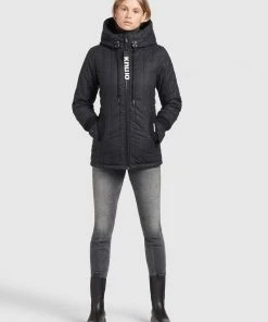 Khujo JACKE - Chaqueta De Invierno - Schwarz-weiß Aop, Mujer