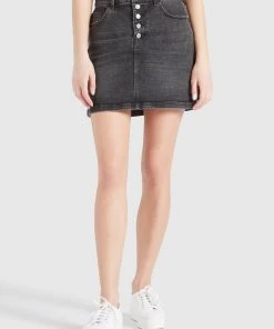 Khujo MAXIMA - Falda Vaquera - Schwarz Gewaschen, Mujer 4 Khujo MAXIMA - Falda Vaquera - Schwarz Gewaschen, Mujer -Ofertas KHUJO Tienda 83898e825d104742b027f916b6c451fc