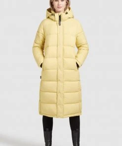 Khujo CORINNA MATT - Abrigo De Invierno - Hellgelb, Mujer