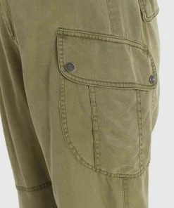 Khujo JOSLIN - Pantalones Cargo - Khaki Gewaschen, Mujer -Ofertas KHUJO Tienda 84cbcf96510b42a7abcb5b5c3203f5ea