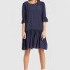 Khujo FREMA - Vestido Informal - Dark Blue, Mujer