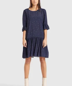 Khujo FREMA - Vestido Informal - Dark Blue, Mujer