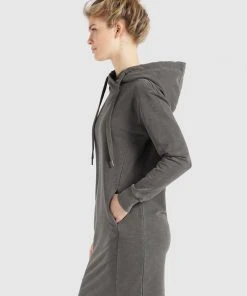 Khujo HALOUMA - Vestido Informal - Grau Gewaschen, Mujer -Ofertas KHUJO Tienda 872bfef6c8d94ae9b2d436ba32fa39a4