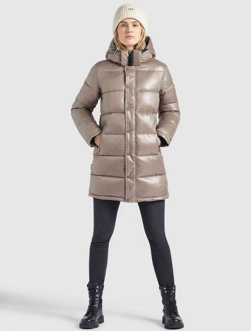 WENCKE SHINY - Abrigo de invierno - taupe glänzend Khujo WENCKE SHINY - Abrigo De Invierno - Taupe Glänzend, Mujer -Ofertas KHUJO Tienda 88e824e940dd453d961e672035b8d4e9