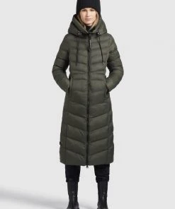 Khujo INGRAM SHINE - Abrigo De Invierno - Dunkeloliv, Mujer