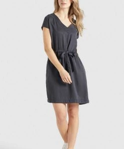 Khujo ANNELI - Vestido Vaquero - Grau Gewaschen, Mujer -Ofertas KHUJO Tienda 8c6c2fb6f00840de8d4fe3e56c098acb