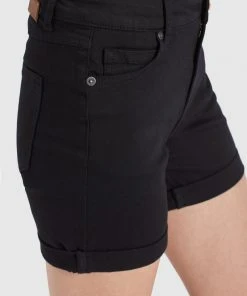 Khujo RIVEN - Shorts Vaqueros - Schwarz, Mujer -Ofertas KHUJO Tienda 8d3ed51bb76b4c54aae4c7972c6c36a7