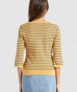 Khujo RAISA - Jersey De Punto - Yellow, Mujer -Ofertas KHUJO Tienda 8d7292c817cd4cd194aabb36f580dffd