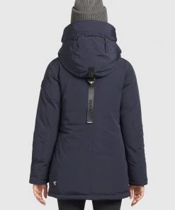 Khujo KANDA - Abrigo De Invierno - Dark Blue, Mujer -Ofertas KHUJO Tienda 8f85af3e914e416d951e90f1bc062b18