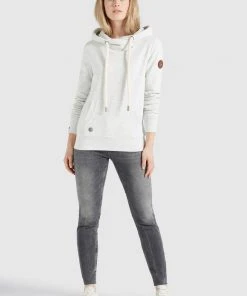 Khujo FANCI - Jersey Con Capucha - Hellgrau Meliert, Mujer