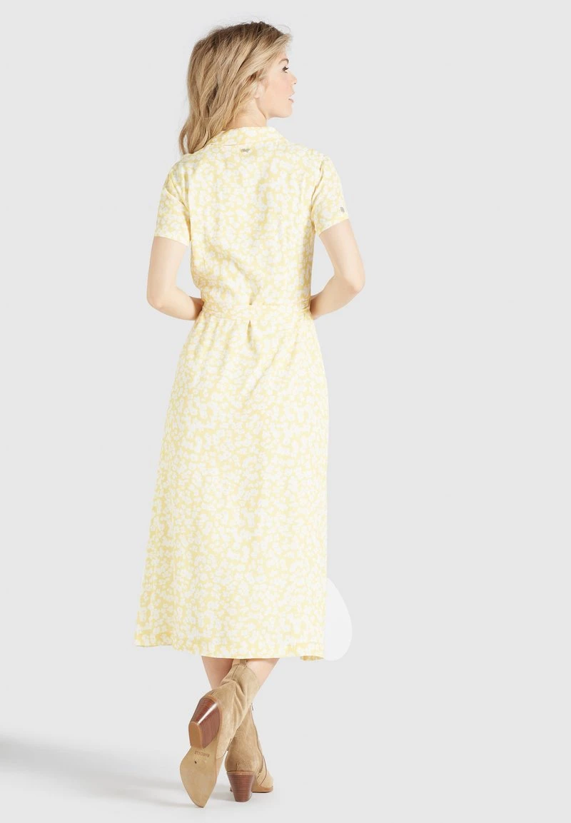 Khujo GOYA - Vestido Camisero - Gelb-weiß Geblümt, Mujer 3 Khujo GOYA - Vestido Camisero - Gelb-weiß Geblümt, Mujer - Imagen 3