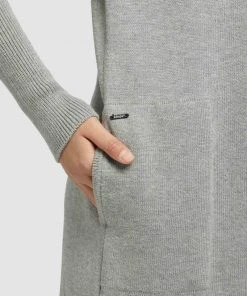 Khujo ELINA - Chaqueta De Punto - Grau Meliert, Mujer -Ofertas KHUJO Tienda 95b9ac00db7e4f4686cc360b54feeaa1