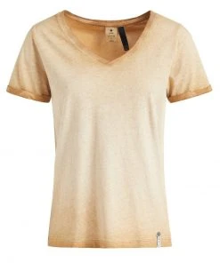 Khujo BARU - Camiseta Básica - Sand, Mujer -Ofertas KHUJO Tienda 96c86db098104e4ba877ba892bc16465