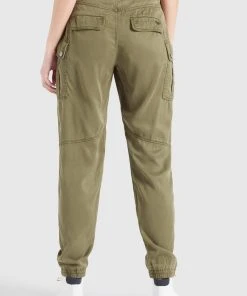 Khujo JOSLIN - Pantalones Cargo - Khaki Gewaschen, Mujer -Ofertas KHUJO Tienda 96c8d294e7d54e6e9a9cc7da00249ac2