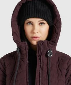 Khujo TOOTS PEACHED - Abrigo De Invierno - Weinrot, Mujer -Ofertas KHUJO Tienda 97f518cee02043b6ac5ce30542d020e8