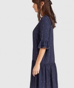 Khujo FREMA - Vestido Informal - Dark Blue, Mujer -Ofertas KHUJO Tienda 9a66b926d3294df88eecdbc6f7cfb3e3