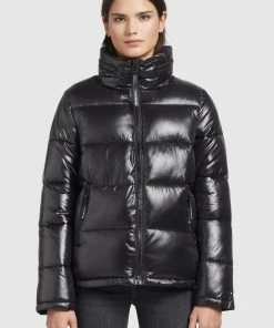 Khujo BLONDIE SHINY - Chaqueta De Invierno - Schwarz, Mujer
