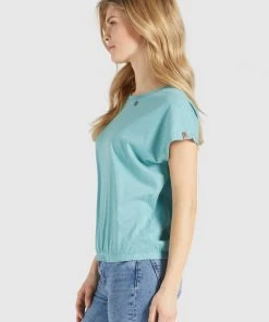 Khujo MARIKA - Camiseta Estampada - Aqua Meliert, Mujer -Ofertas KHUJO Tienda 9bcc1c40abd54b39ad0b5f9aaa706adb