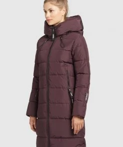 Khujo JILIAS - Abrigo De Invierno - Weinrot, Mujer -Ofertas KHUJO Tienda 9c0e3b33d3ed4c97ba44b4c682f66981