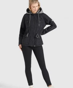 Khujo FAMKE - Chaqueta De Entretiempo - Schwarz, Mujer -Ofertas KHUJO Tienda 9ee32ebe932b48c5b3db96751c5c3ae6