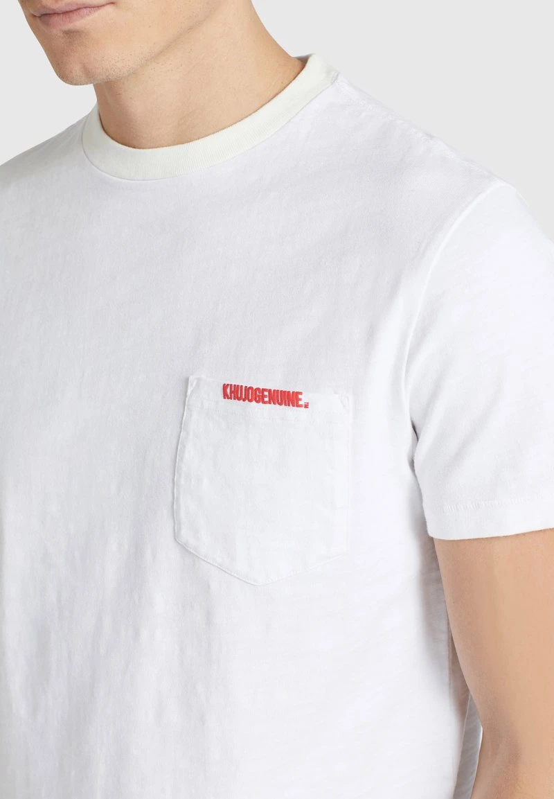 Khujo DESTIN SOLID - Camiseta Básica - Weiß, Hombre 5 Khujo DESTIN SOLID - Camiseta Básica - Weiß, Hombre - Imagen 5