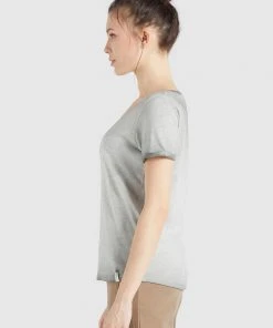 Khujo BARU - Camiseta Básica - Grau, Mujer -Ofertas KHUJO Tienda a495e4da43f44361997ae010c0fec90c