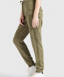 Khujo JOSLIN - Pantalones Cargo - Khaki Gewaschen, Mujer -Ofertas KHUJO Tienda a6a4e942065f48e0ab192cf92b2ee167