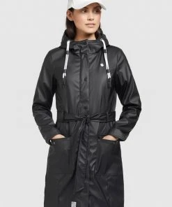 Khujo GLENNA - Impermeable - Schwarz, Mujer