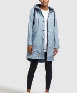 Khujo ODELIE - Impermeable - Hellblau, Mujer -Ofertas KHUJO Tienda aba771dce3bd46e490cb27483c21be65